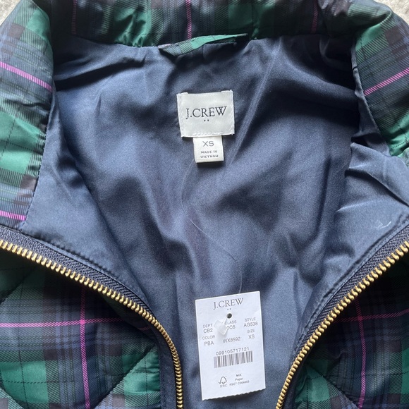 J. Crew new with tags plaid vest. Size XS - Picture 4 of 5